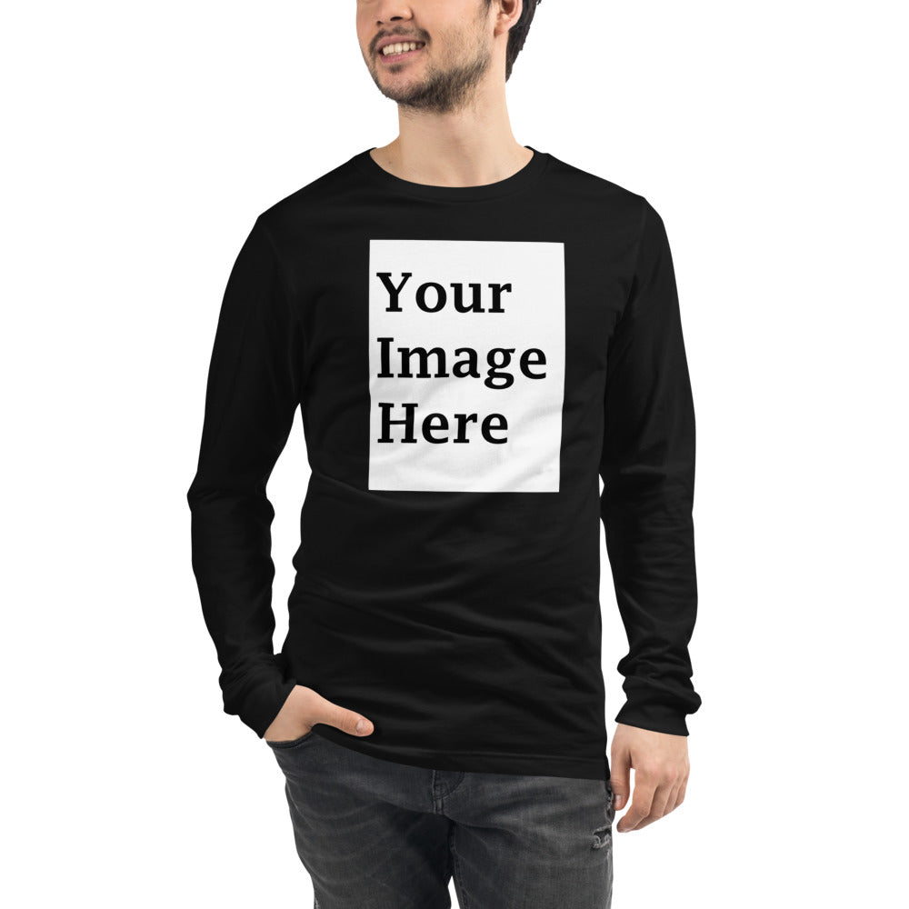 Custom Vertical/Portrait Image Unisex Long Sleeve Tee