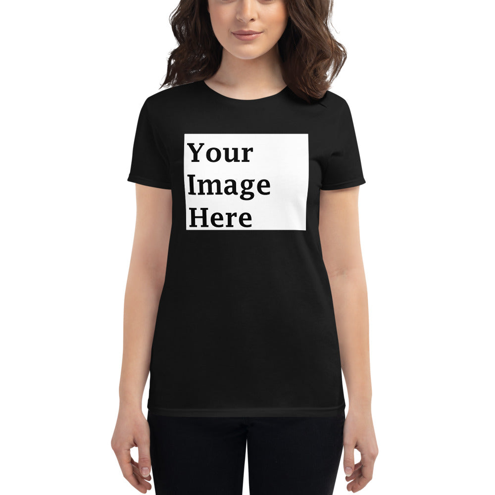 Horizontal/Vertical image orientation Custom Women's short sleeve t-shirt