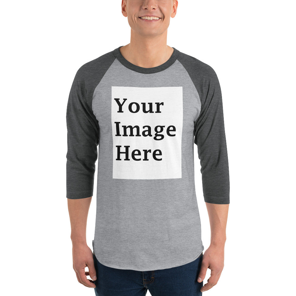 Custom Portrait/Vertical image 3/4 sleeve shirt