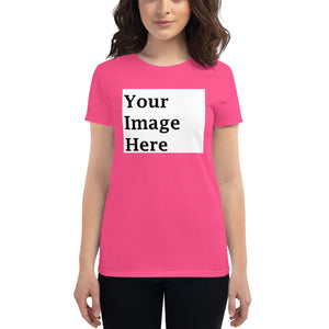 Horizontal/Vertical image orientation Custom Women's short sleeve t-shirt