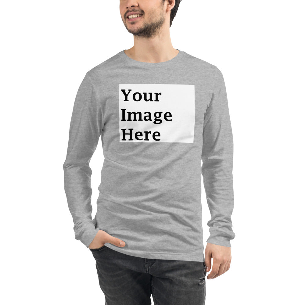 Custom Landscape/Horizontal Image Unisex Long Sleeve Tee