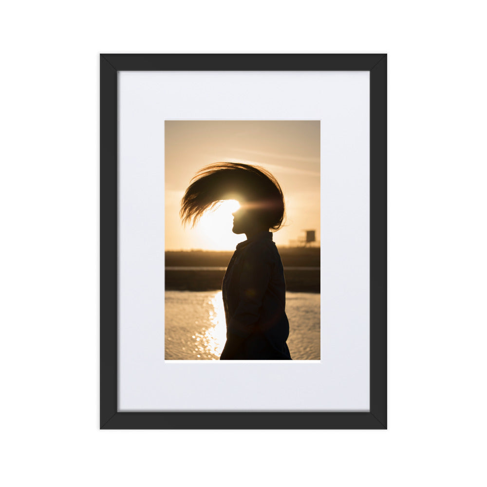 "Kendalee at Sunset" 12 x 16 Matte Paper Framed Poster With Mat