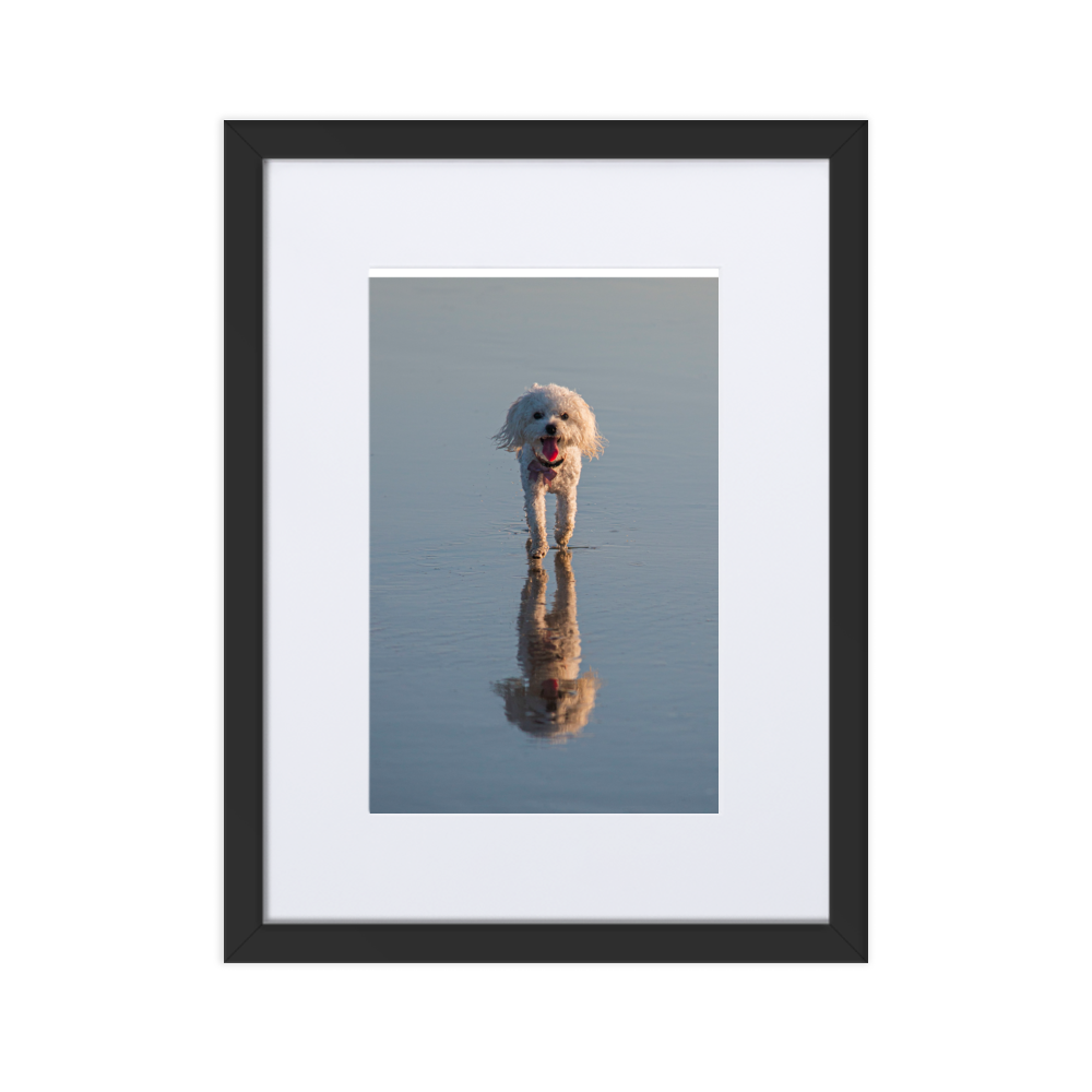 "Blue Mirror" 12 x 16 Matte Paper Framed Poster With Mat